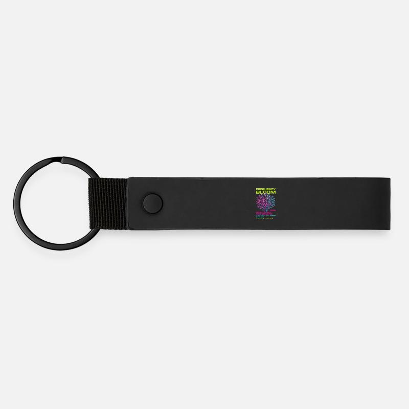 Fréquence Bloom - Porte-clés en PU mat - noir