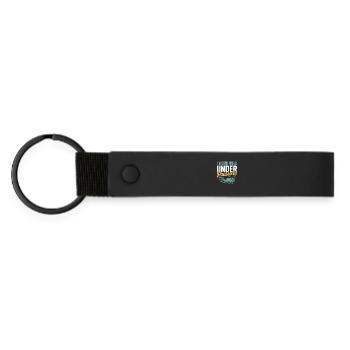 Taucher : Je fonctionne bien sous pression - Porte-clés en PU mat - noir - Devant