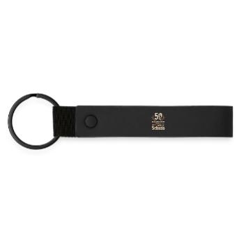 Jäger 50th Birthday Hunting 50 Years in Good Shape - Matte Pu Keyring - black - Front