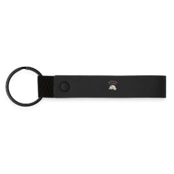 Cabincore Gemütliche Winter-selbstfürsorge-saison - Matte PU Schlüsselanhänger - Schwarz - Vorne