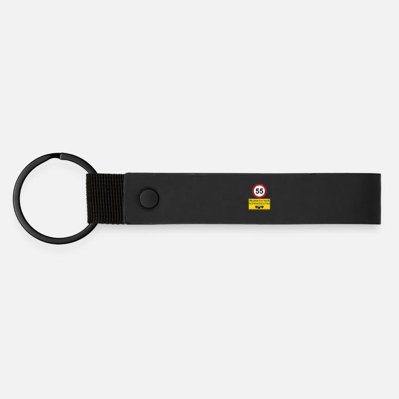 55 From now on only hop smoothie - Matte Pu Keyring - black