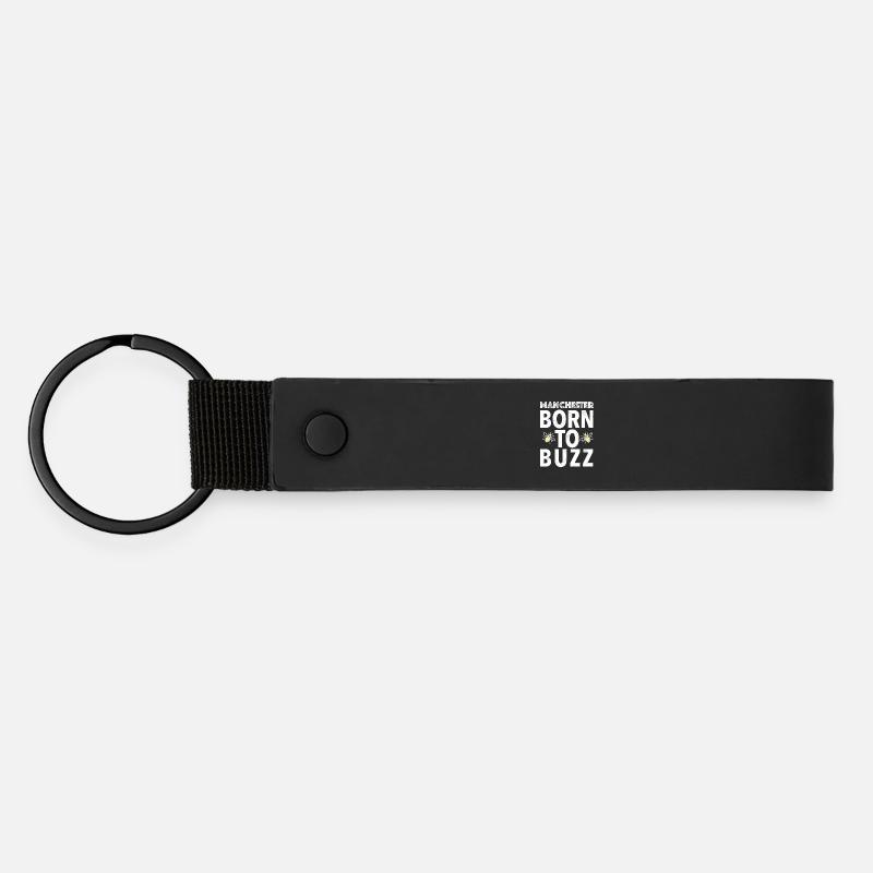 BORN_TO_BUZZ - Matte Pu Keyring - black