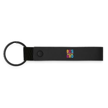 Années 80 Anniversaire 80s Déguisement Soirée - Porte-clés en PU mat - noir - Devant