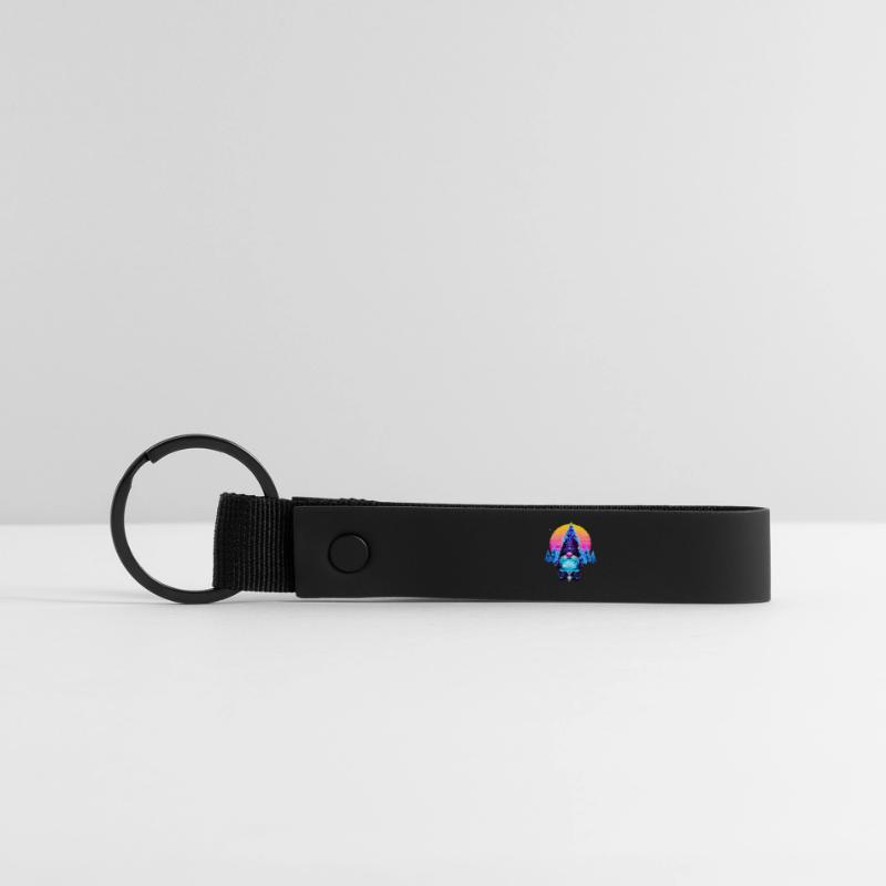 Cyberpunk Code Gnome - Synthwave Noël Nerd Porte-clés en PU mat