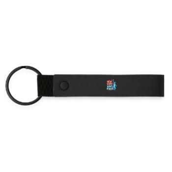 New York State of Mind – Graffiti Street Art Look - Matte Pu Keyring - black - Front