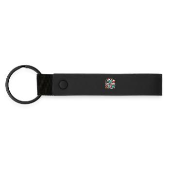 Équipe de Noël des infirmières - Porte-clés en PU mat - noir - Devant