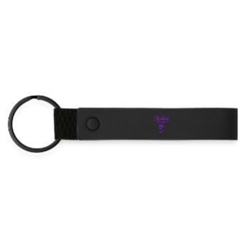 Healing takes time Mindfulness Patience - Matte Pu Keyring - black - Front