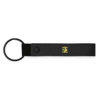 Durian To Be Wild - Matte Pu Keyring - black - Front