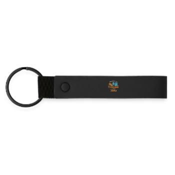 Running Mom, Dad, Jogging Parents - Matte Pu Keyring - black - Front