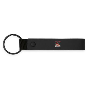 Sloth – Wake Me Up When It's Xmas - Matte Pu Keyring - black - Front