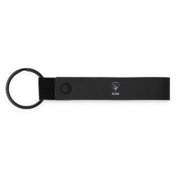 Anime Dance Streetwear Manga Hip Hop Otaku Crew - Matte Pu Keyring - black - Front