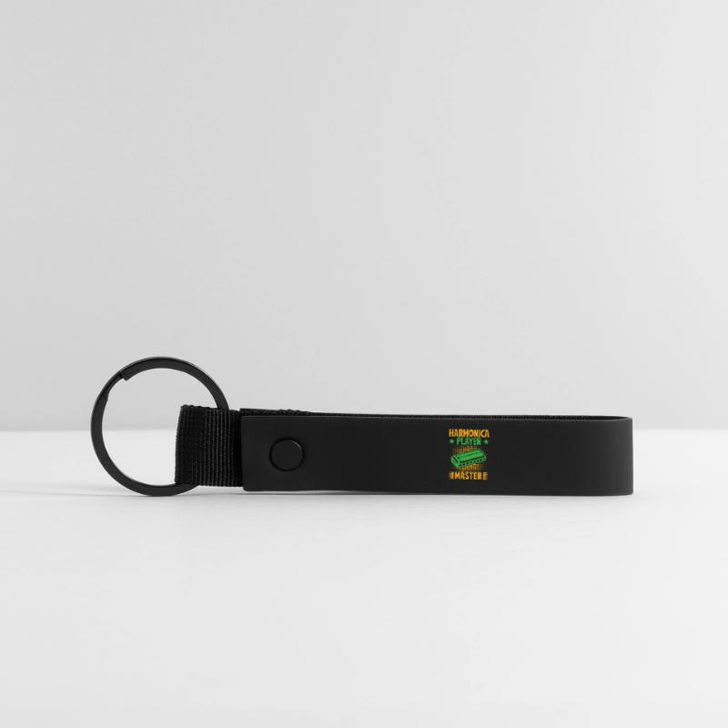 Funny Harmonica Player Master Harmonica Matte Pu Keyring