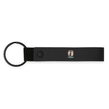 Antike Liebesmythologie Romantik Vintage - Matte PU Schlüsselanhänger - Schwarz - Vorne