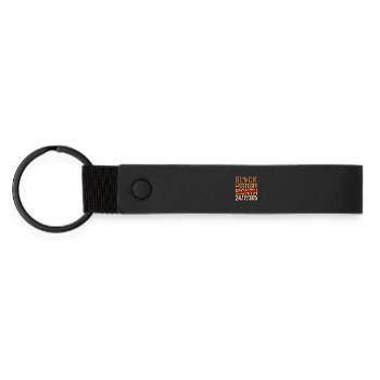 Black History Month 24/7/365 Pride - Matte Pu Keyring - black - Front