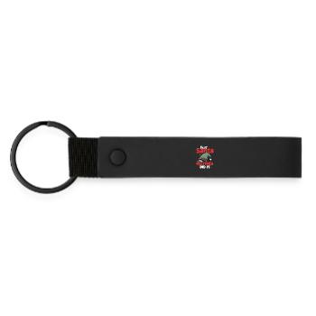 Cher Père Noël, mon frère l’a - Porte-clés en PU mat - noir - Devant