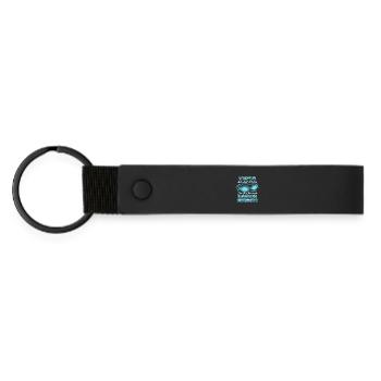 Schwimmlehrer - Matte PU Schlüsselanhänger - Schwarz - Vorne