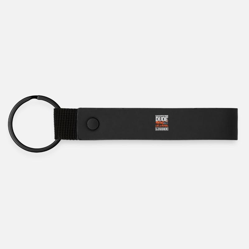 Saxophone Dude Saxophoniste Plus fort que d’habitude - Porte-clés en PU mat - noir