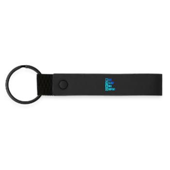 Direct Motocross Statement - Matte Pu Keyring - black - Front