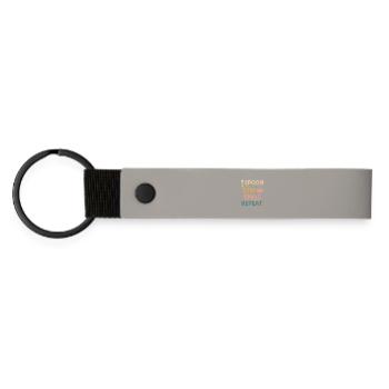 Porridge Breakfast Culture Overnight - Matte Pu Keyring - light grey - Front