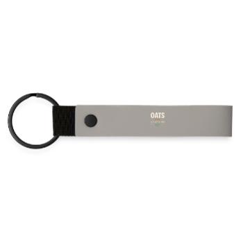 Porridge Breakfast Culture Overnight - Matte Pu Keyring - light grey - Front