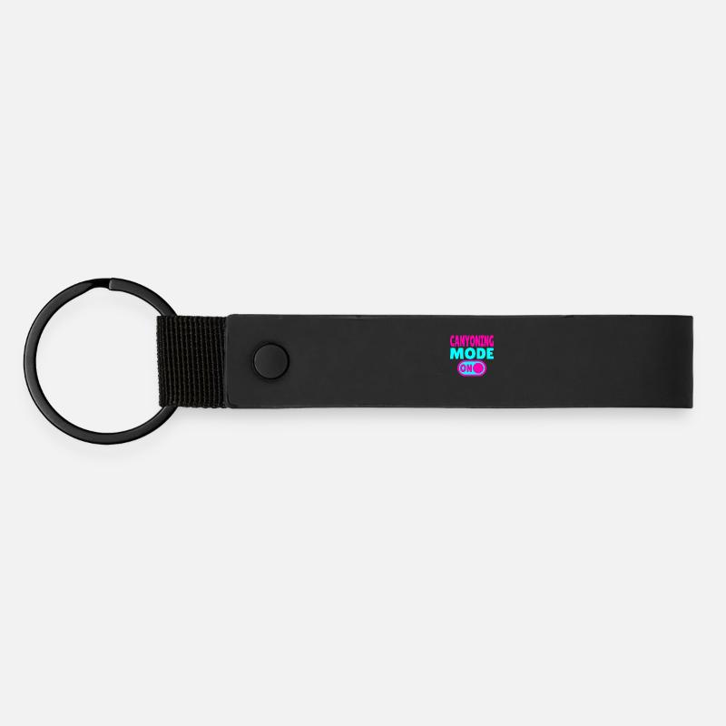 Canyoning Mode ON – Switch to adrenaline - Matte Pu Keyring - black