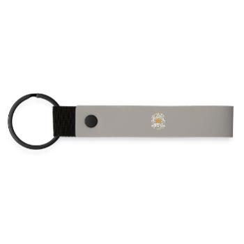 76th Birthday - Matte Pu Keyring - light grey - Front
