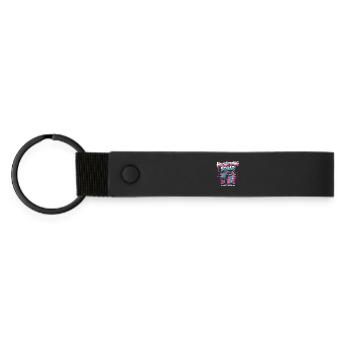 Lustiges Putzen Design - Matte PU Schlüsselanhänger - Schwarz - Vorne