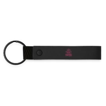 Compter les mailles, pas de problèmes, fil de vie au crochet - Porte-clés en PU mat - noir - Devant