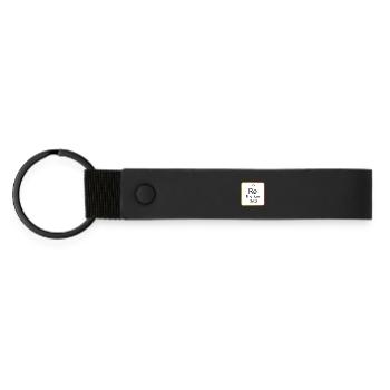 Rhenium Chemistry Periodic Table - Matte Pu Keyring - black - Front