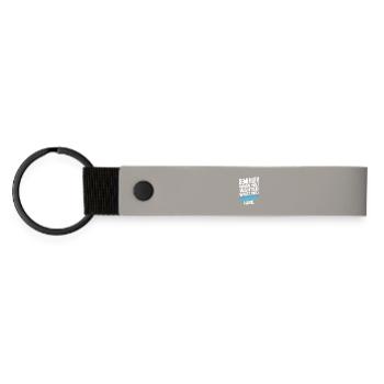 Remember When You Wanted Gratitude Mindfulness - Matte Pu Keyring - light grey - Front