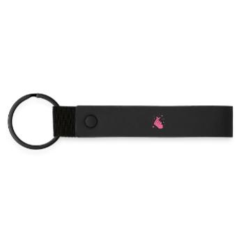 Kpop Musique coréenne Doigts mignons Cœur Amour Corée - Porte-clés en PU mat - noir - Devant