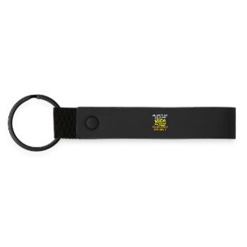 Wood Sculptor Gift - Matte Pu Keyring - black - Front