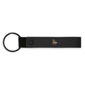 Eat Sleep Be Frank Repeat Retro Name - Matte Pu Keyring - black - Front
