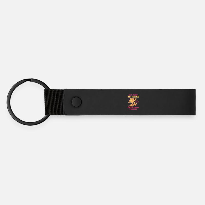 Eat Sleep Rip Packs Repeat Collectibles Forever - Matte Pu Keyring - black