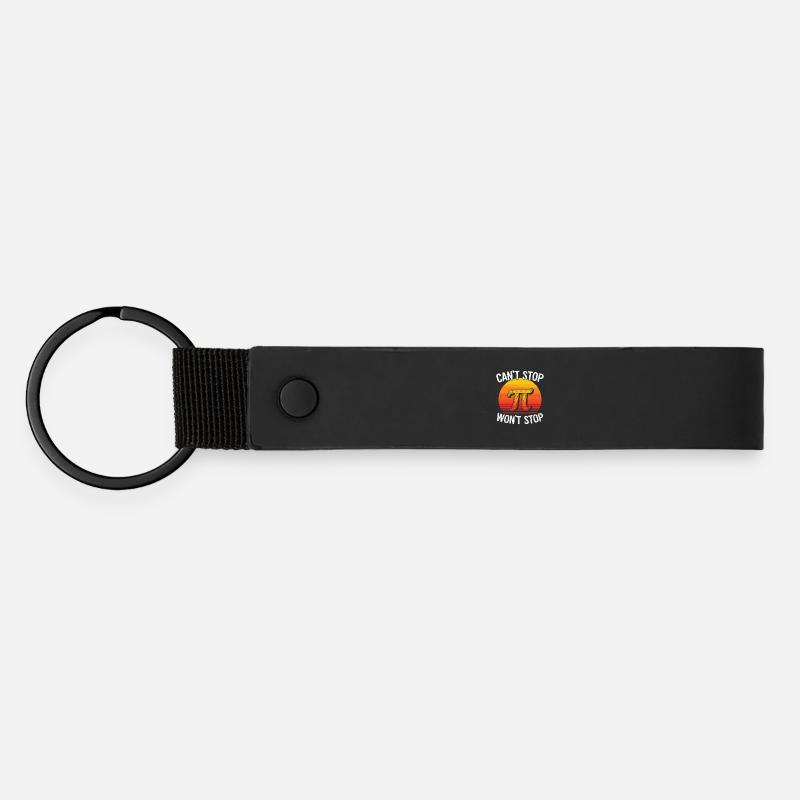 Pi Power Retro Sunset - Matte Pu Keyring - black