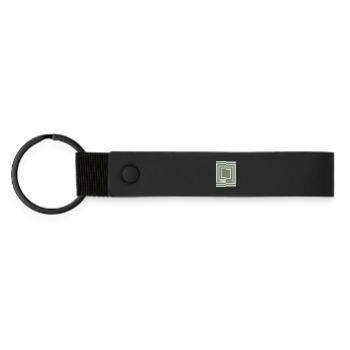 Common ground minimal geometric harmony - Matte Pu Keyring - black - Front