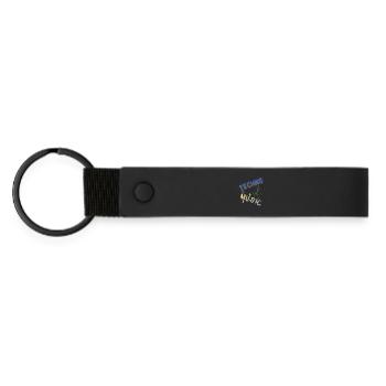 Techno Underground Club Logo - Matte PU Schlüsselanhänger - Schwarz - Vorne