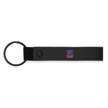 60th Birthday 60 Years Decoration 1965 Gift Funny - Matte Pu Keyring - black - Front