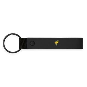 Mystic Eye Gold Edition – Urban Street Art Auge - Matte PU Schlüsselanhänger - Schwarz - Vorne