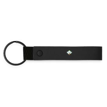 Salvador Bahia Brazil Retro Toucan Souvenir - Matte Pu Keyring - black - Front
