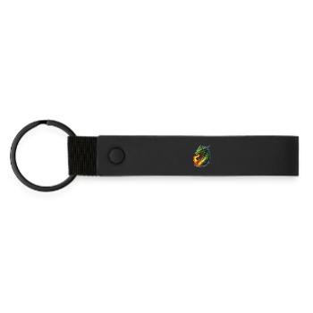 Dragon cracheur de feu - Porte-clés en PU mat - noir - Devant