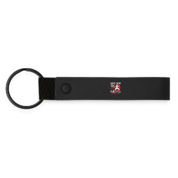 Wing Chun Sifu Kung-Fu-Ausbilder Wing Chun - Matte PU Schlüsselanhänger - Schwarz - Vorne