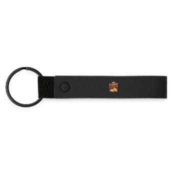 Empanada Queen Funny Food Latin America - Matte Pu Keyring - black - Front