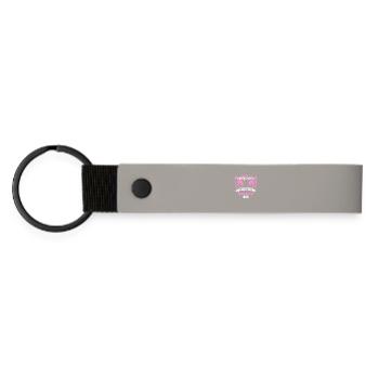 Steckenpferd Hobbyhorse Hobby Horsing - Matte PU Schlüsselanhänger - Hellgrau - Vorne