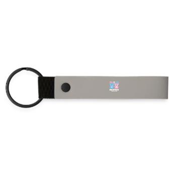 Rose ou Blue Brother T’aime - Porte-clés en PU mat - gris clair - Devant