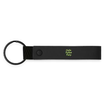 Holla the forest fairy - Matte Pu Keyring - black - Front