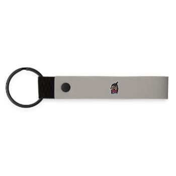 Emo Dinosaur, Sad Dino, Emotional - Matte Pu Keyring - light grey - Front