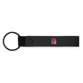 Vertical Cloth Vintage Aerial Acrobatics Aerial Silk - Matte Pu Keyring - black - Front