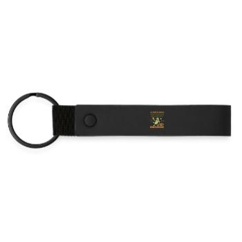 Pickleball Playing Pickle Ball Improves Memory - Matte Pu Keyring - black - Front