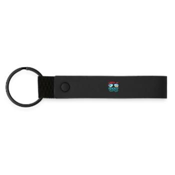 Voyage de vacances en famille sur les plages : croisière - Porte-clés en PU mat - noir - Devant